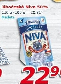 Sýr Niva Jihočeská 50% Madeta