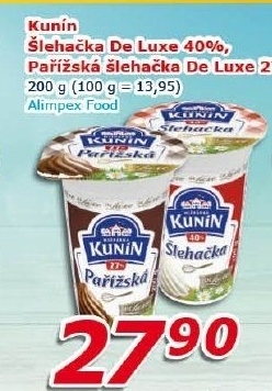 Šlehačka de luxe Kunín 40%