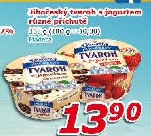 Dezert tvaroh s jogurtem jihočeský Madeta
