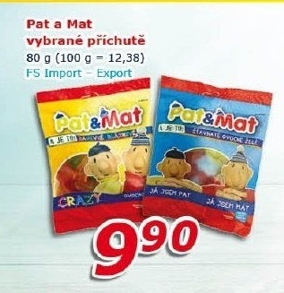 Bonbony želé ovocné Pat a Mat