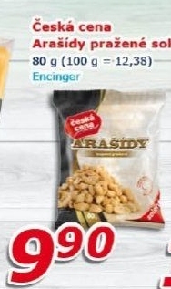Pražené arašídy Česká cena