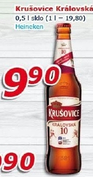Pivo Královská 10° Krušovice