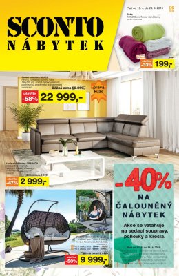 akční leták Sconto nábytek 10.4.2019-23.4.2019