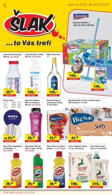 akční leták Šlak drogerie 16.4.2019-30.4.2019