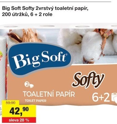 Toaletní papír 2vrstvý Big Soft