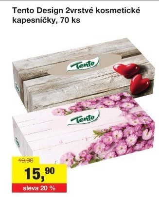 Papírové kapesníčky 2vrstvé Tento - box