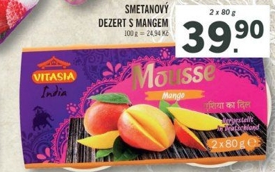 Smetanový dezert Vitasia