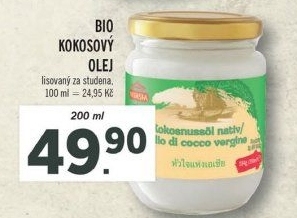 Kokosový olej Bio Vitasia