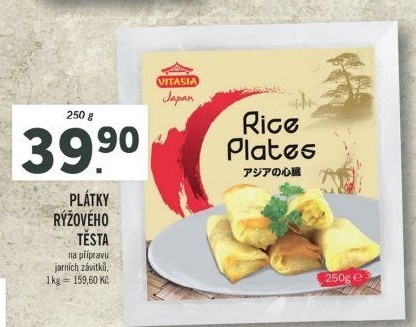 Plátky rýžového těsta Vitasia