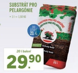 Substrát pro pelargonie