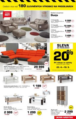 akční leták Jena nábytek 23.4.2019-19.5.2019