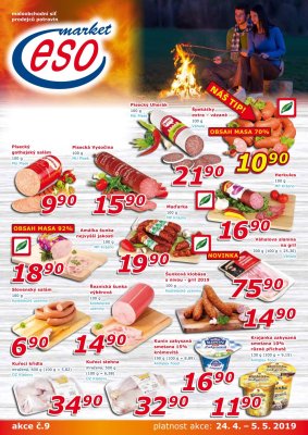 akční leták ESO MARKET 24.4.2019-5.5.2019
