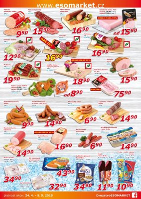 akční leták ESO MARKET 24.4.2019-5.5.2019
