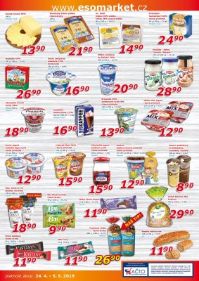 akční leták ESO MARKET 24.4.2019-5.5.2019