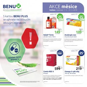 akční leták BENU Lékárna 1.5.2019-31.5.2019