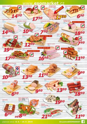 akční leták ESO MARKET 8.5.2019-19.5.2019