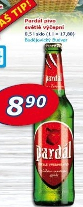 Pivo světlé výčepní 10° Pardál