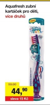Kartáček na zuby dětský Aquafresh