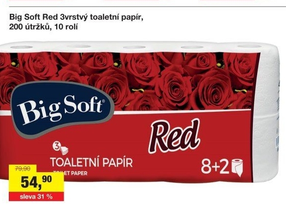 Toaletní papír 3vrstvý Big Soft