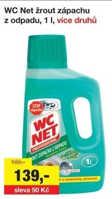 Čistič Žrout zápachu WC Net