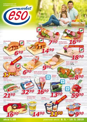 akční leták ESO MARKET 8.5.2019-19.5.2019
