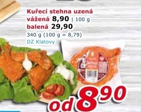Kuřecí stehna uzená DZ Klatovy