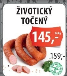 Životický točený salám H+H Řeznictví