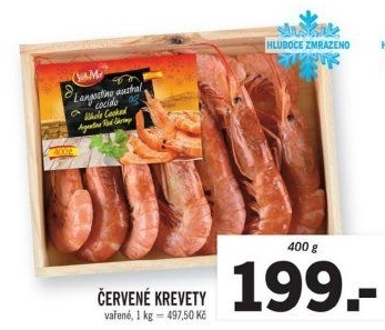 Krevety červené předvařené mražené Sol&