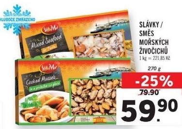 Mušle slávky mražené Sol&