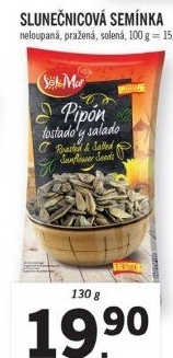 Slunečnicová semínka pražená Sol&