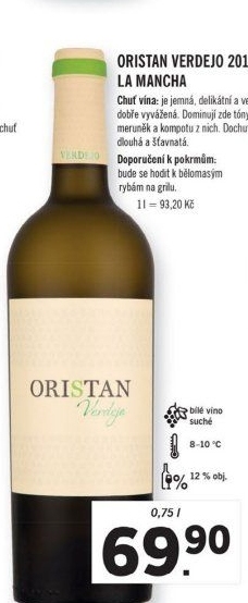 Víno bílé Verdejo Oristan