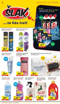 akční leták Šlak drogerie 28.5.2019-11.6.2019