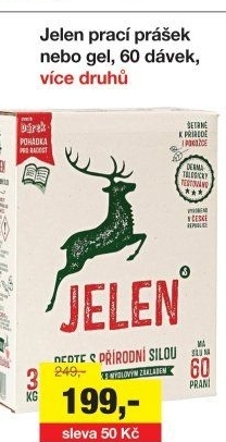 Prací prášek mýdlový Jelen