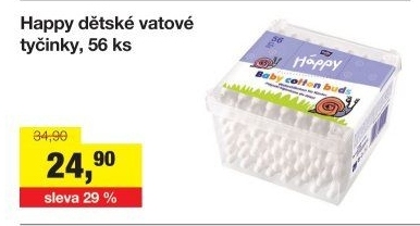Vatové tyčinky dětské Háppy Bella