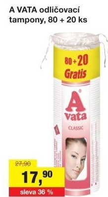 Odličovací tampony A Vata