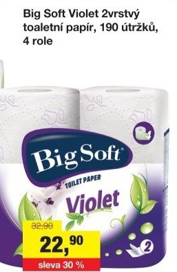 Toaletní papír 2vrstvý Big Soft