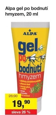 Gel po bodnutí hmyzem Alpa