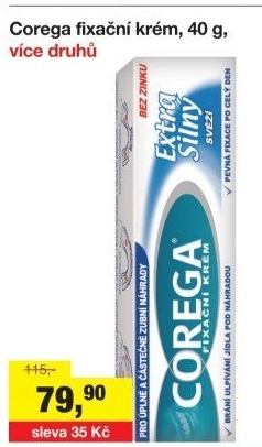 Fixační krém na zubní protézu Corega