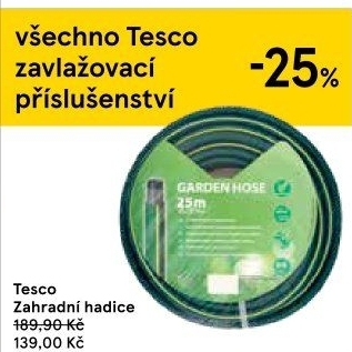Zahradní hadice Tesco