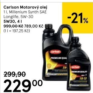 Motorový olej SAE 5W - 30 Longlife III Carlson Millenium Synth