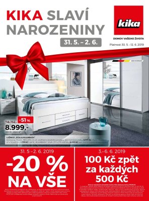 akční leták Kika nábytek 30.5.2019-12.6.2019
