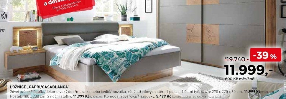 Ložnice Capri / Casablanca