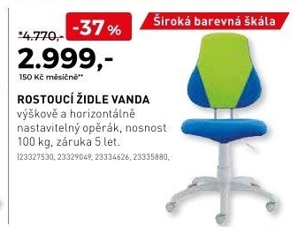 Rostoucí židle Vanda
