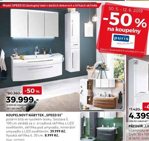-50% na koupelny Puris