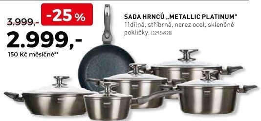 Sada hrnců Metallic platinum