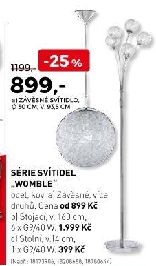 Série svítidel Womble