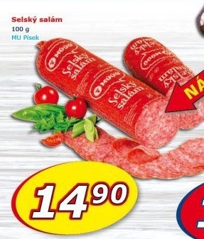 Salám Selský Maso uzeniny Písek