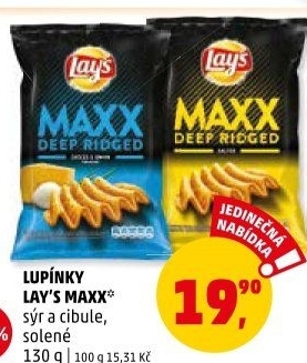 Chipsy vroubkované Maxx Lay'