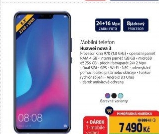 Mobilní telefon Huawei Nova 3 Dual Sim