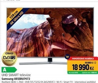 Smart LED televize Samsung UE55RU7472U